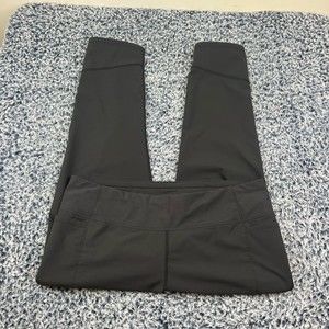 Athleta Sleek Pants Womens Large Ankle Cropped Black Stretch Pull On Athleisure